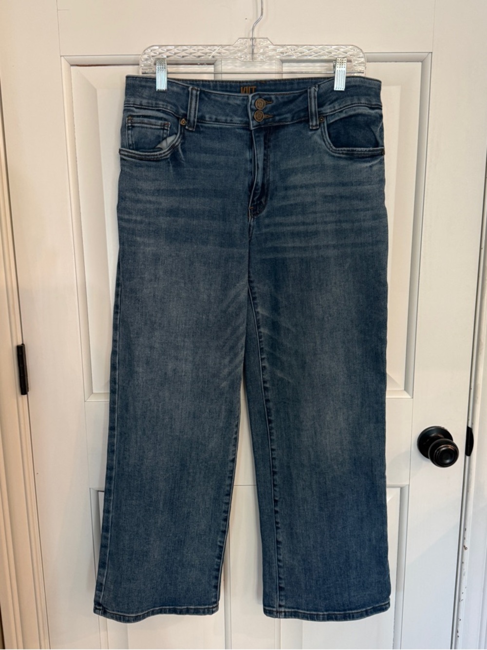 Kut From The Kloth Lucy High Rise Wide Leg Jeans Size 8 Medium Wash 25365 - Picture 3 of 15